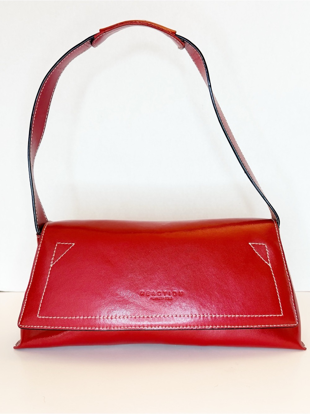 Kenneth Cole Reaction Red Leather Shoulder Bag